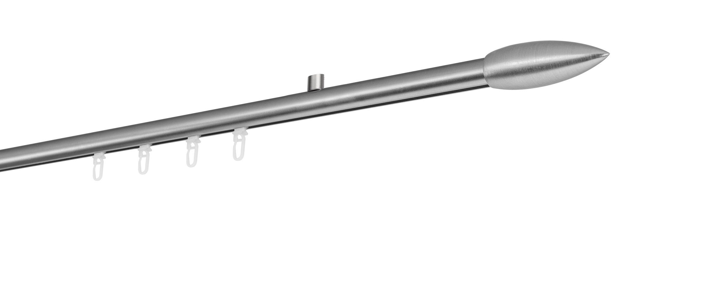 ondeco Gardinenstange Profil Deckenabstand 1,5cm Patrone, Ø 20 mm, 1-läufig-läufig, Wunschmaßlänge, Bohren, verschraubt
