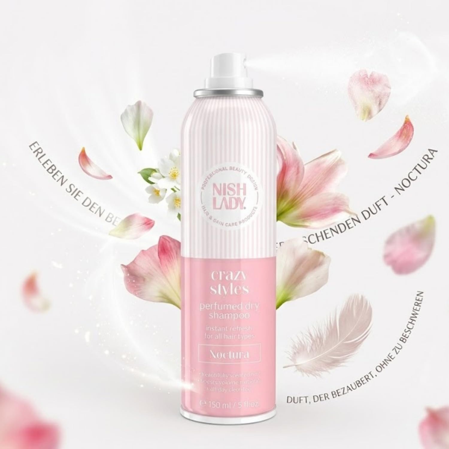 Nishlady Trockenshampoo Nishlady Parfümiertes Trockenshampoo 150 ml – 3 Düfte