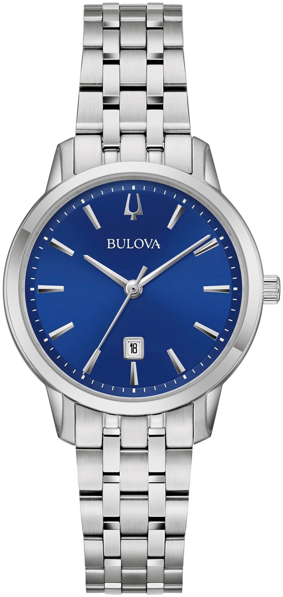 Bulova Quarzuhr 96M166, Zeitlose Armbanduhr für Damen