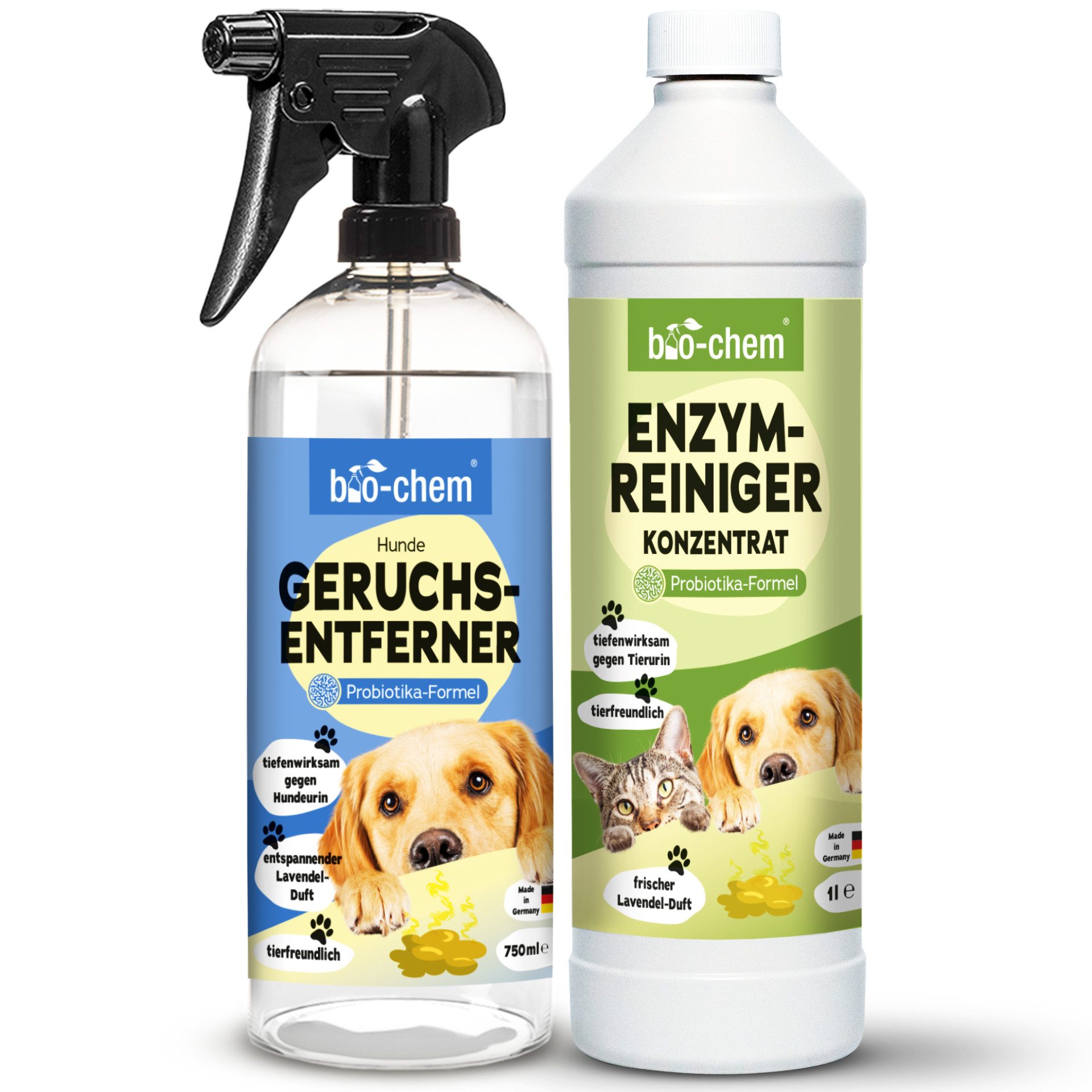 Geruchsentferner Enzymreiniger 1 L Geruchsentferner gegen Urin, Katzen & Hundeurin