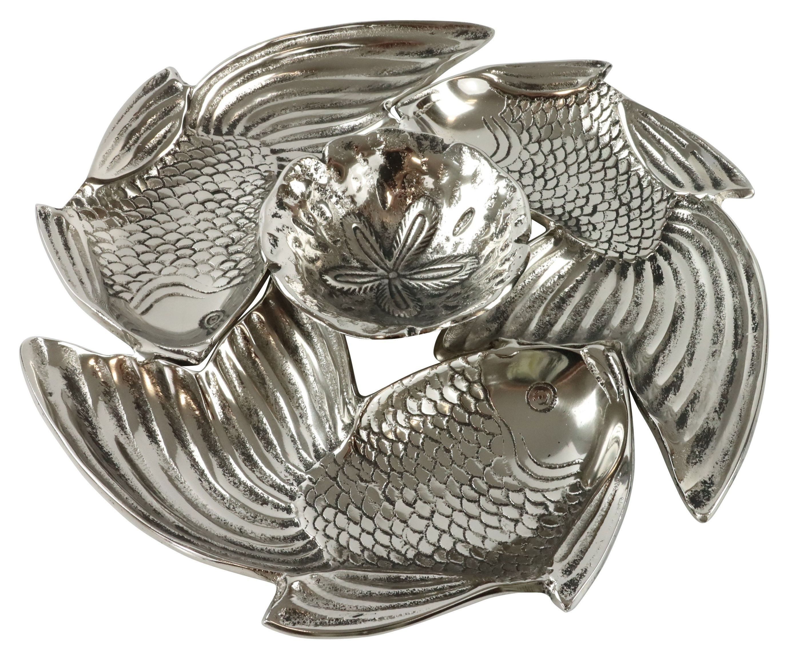 FURNARO Dekoschale, Schale in Koifischform mit strukturierte Oberfläche, glänzend