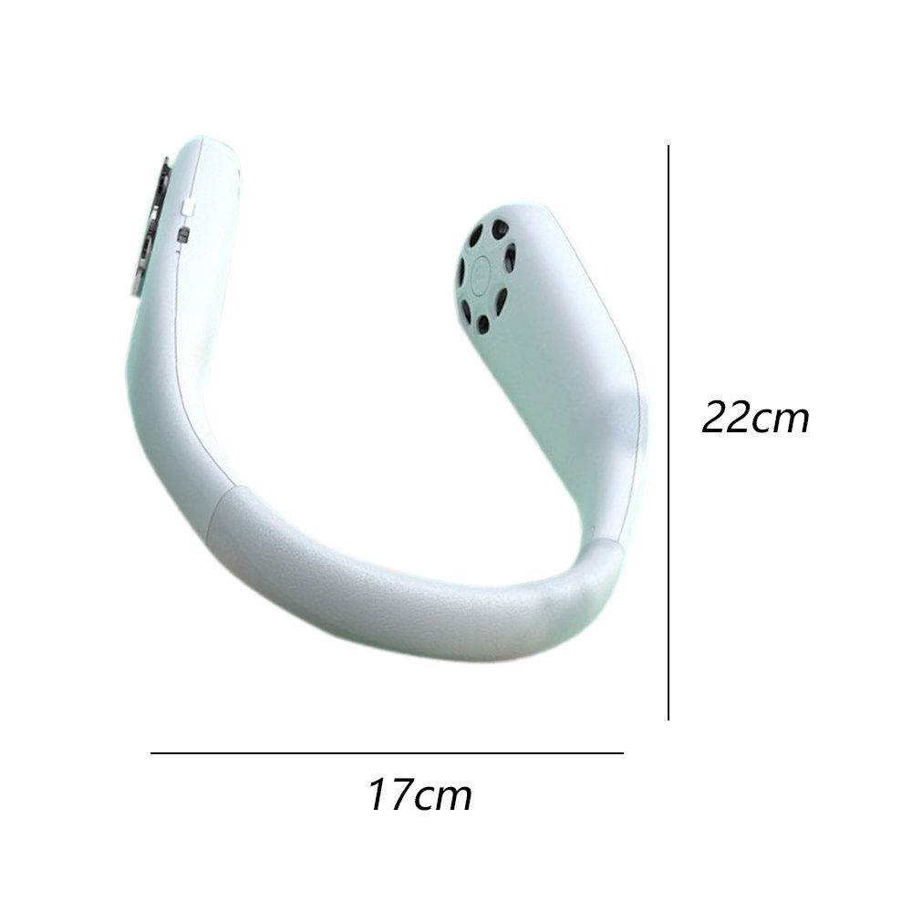 GelldG Umhängeventilator Ventilator Mini Hals, Wiederaufladbarer zum USB, Tragbarer Umhängen