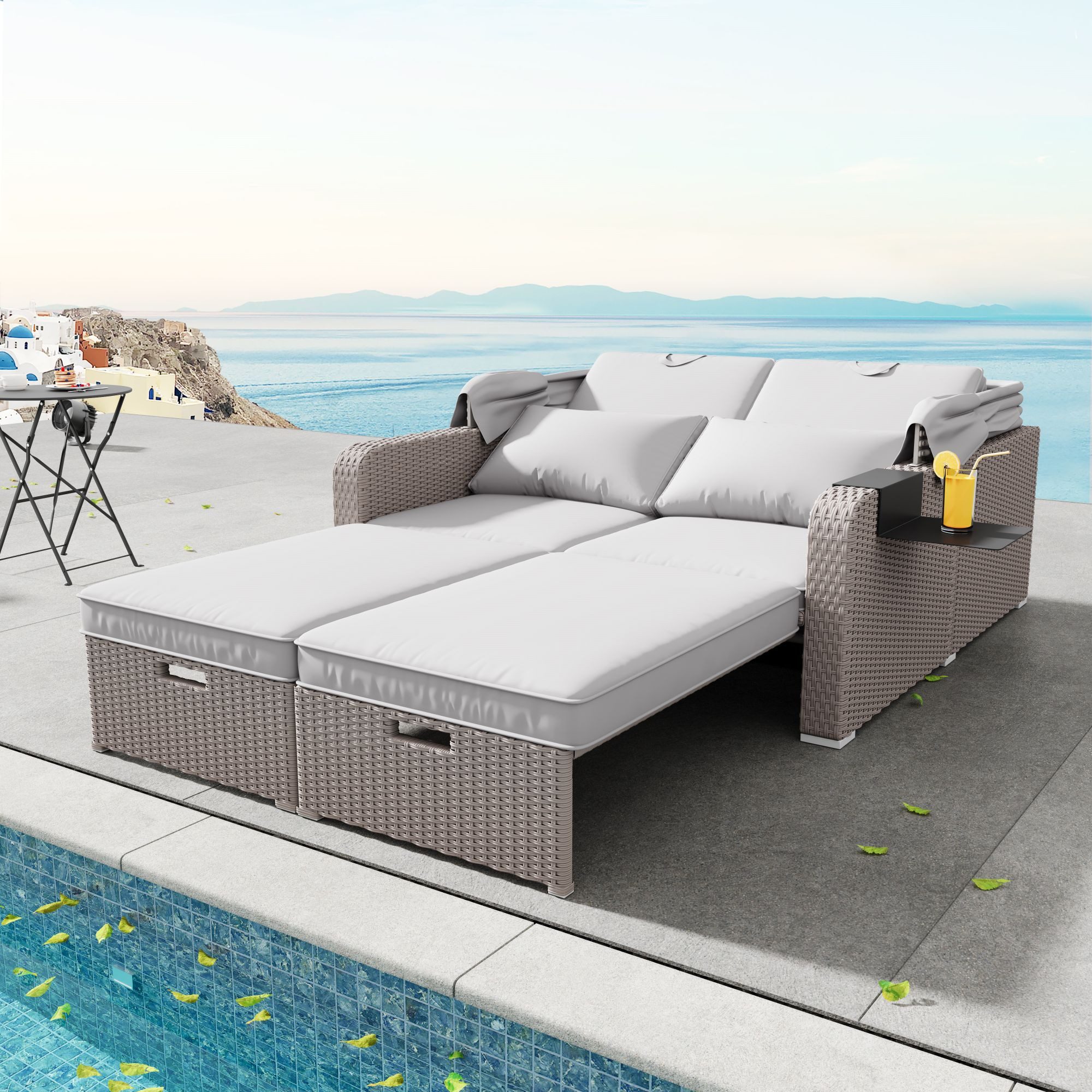 Merax Loungeset, Strandkorb verstellbar, Gartenlounge mit günstig online kaufen