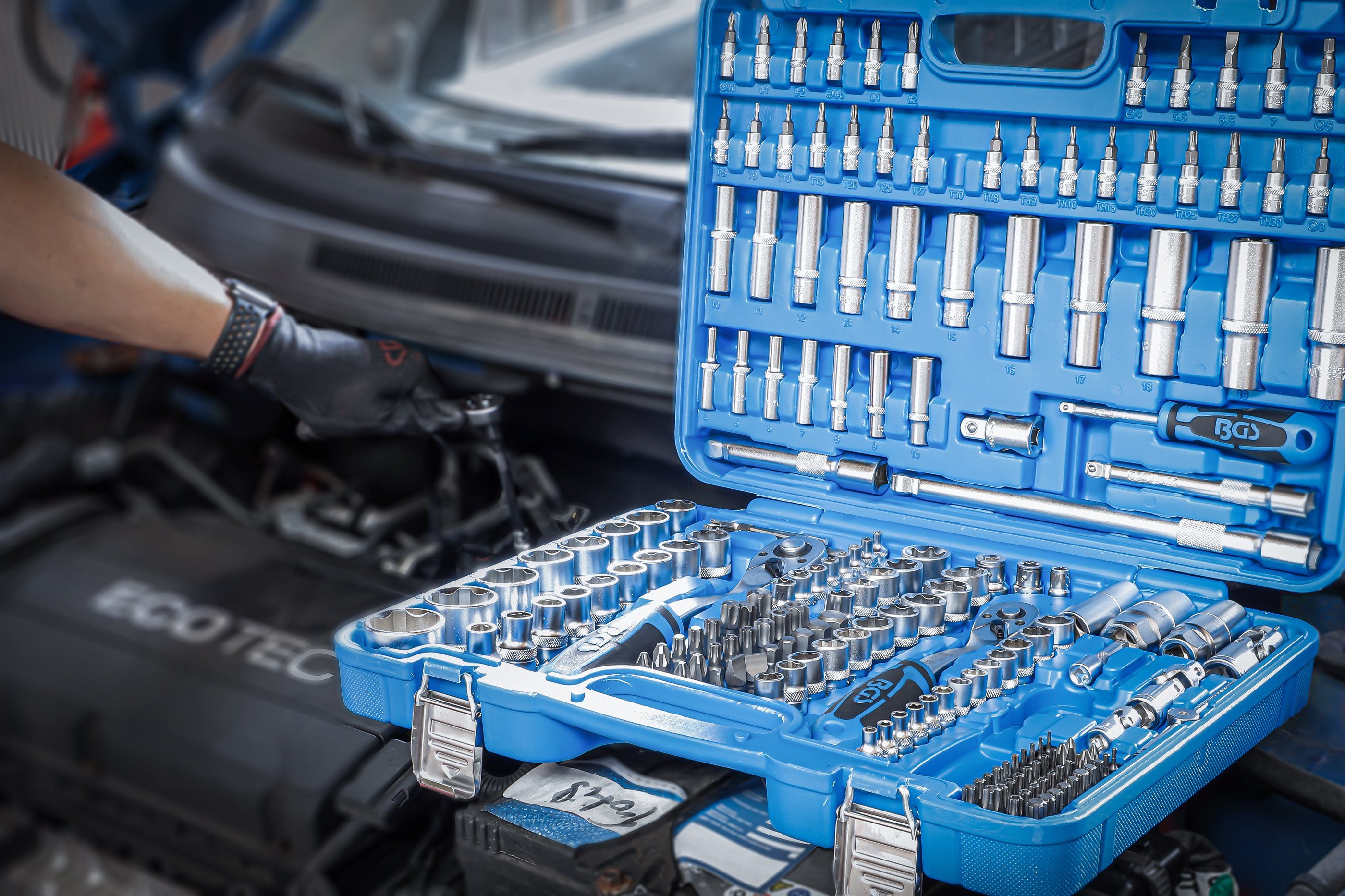 Ratsche Ratschen Steckschlüssel Satz 192-tlg. Wellenprofil 6,3 mm (1/4) / 10