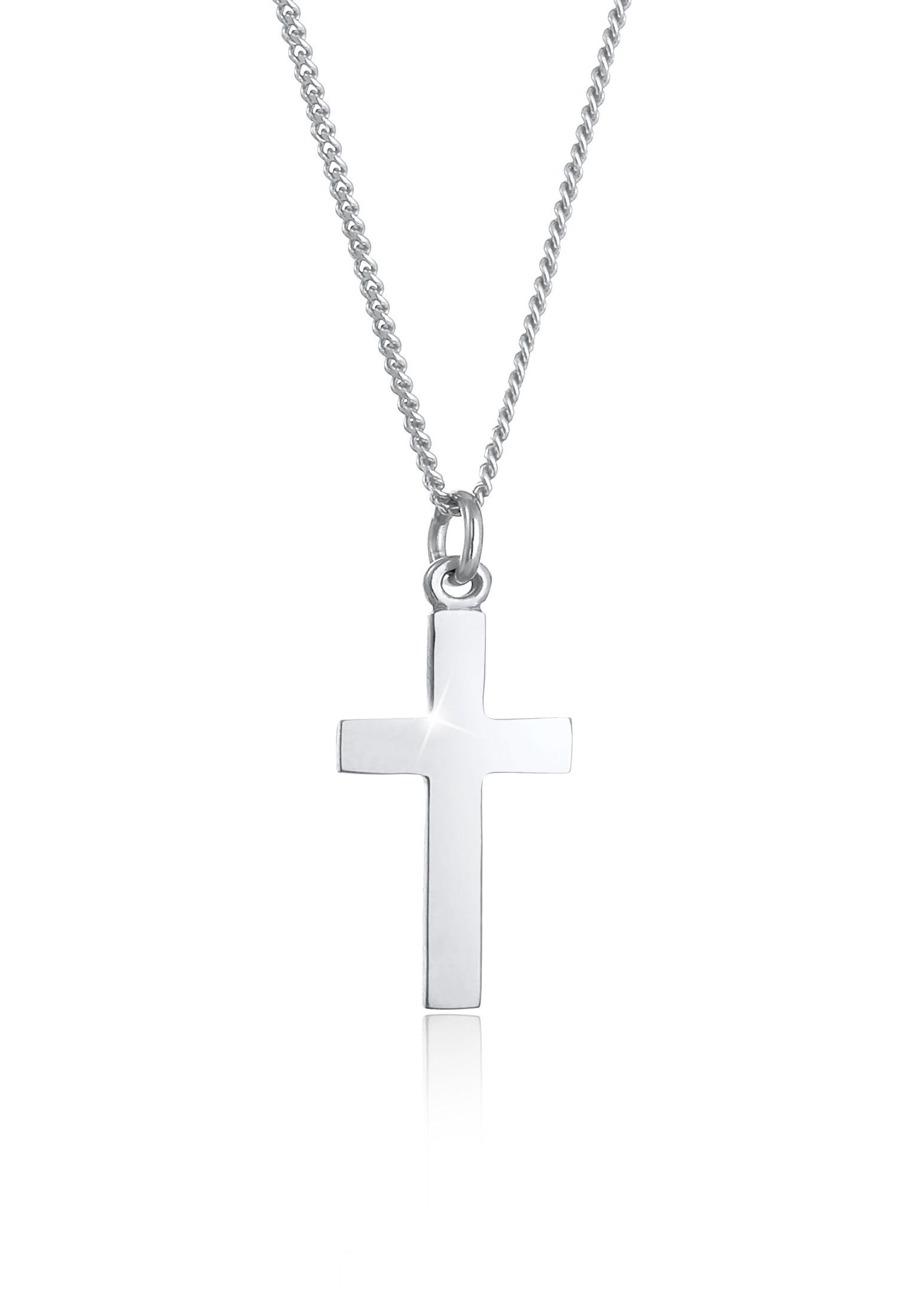 Elli Kette mit Anhänger Kids Kreuz Symbol Kommunion 925 Silber, Kreuz