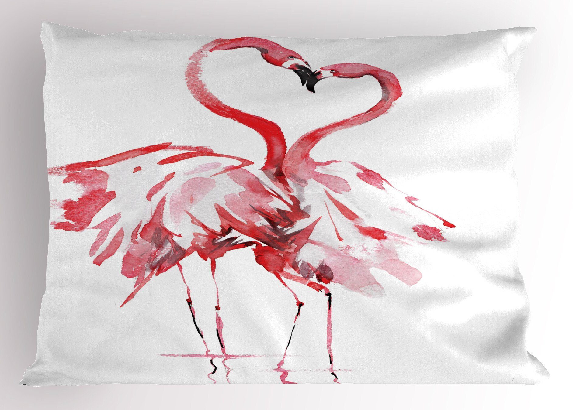 Dekorativer Lovers Stück), Kissenbezug, Standard Gedruckter Kissenbezüge King Kissing Abakuhaus (1 Size Flamingo