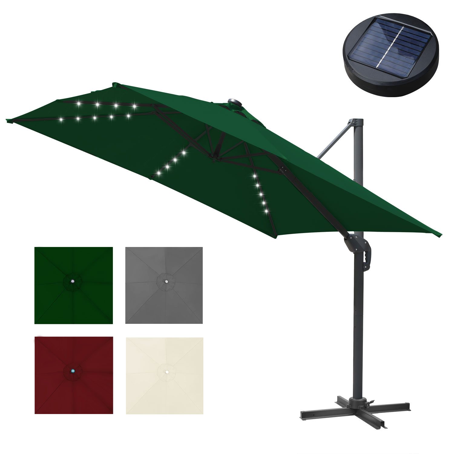 Clanmacy Ampelschirm 300 x 300cm Sonnenschirm günstig online kaufen