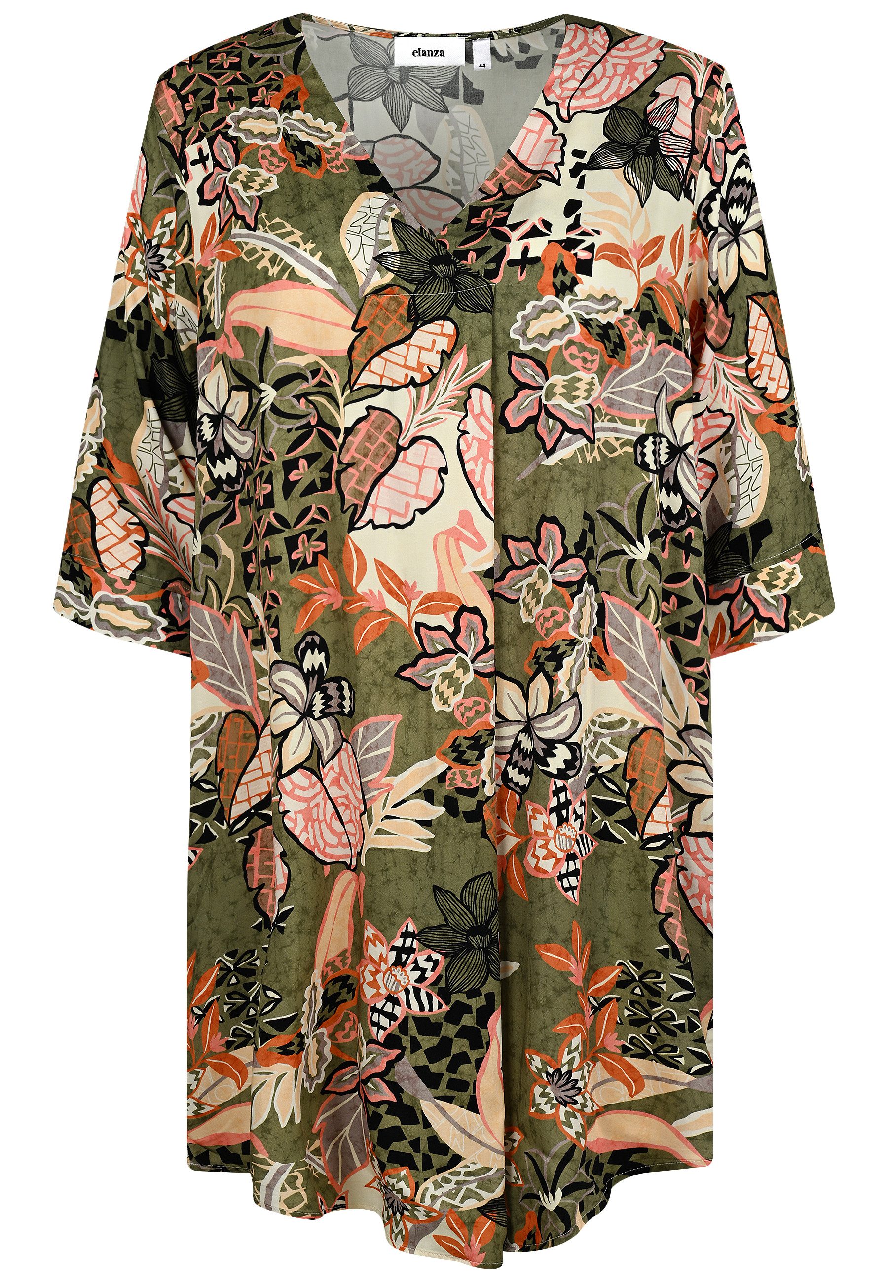 elanza Midikleid Kleid mit Blumen-Print in günstig online kaufen