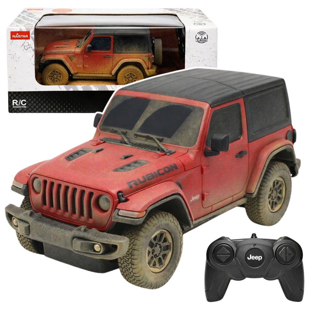 Wisam RC-Auto JEEP Wrangler Rubicon-Muddy ferngesteuertes RC-Auto Rot Rastar 1:24