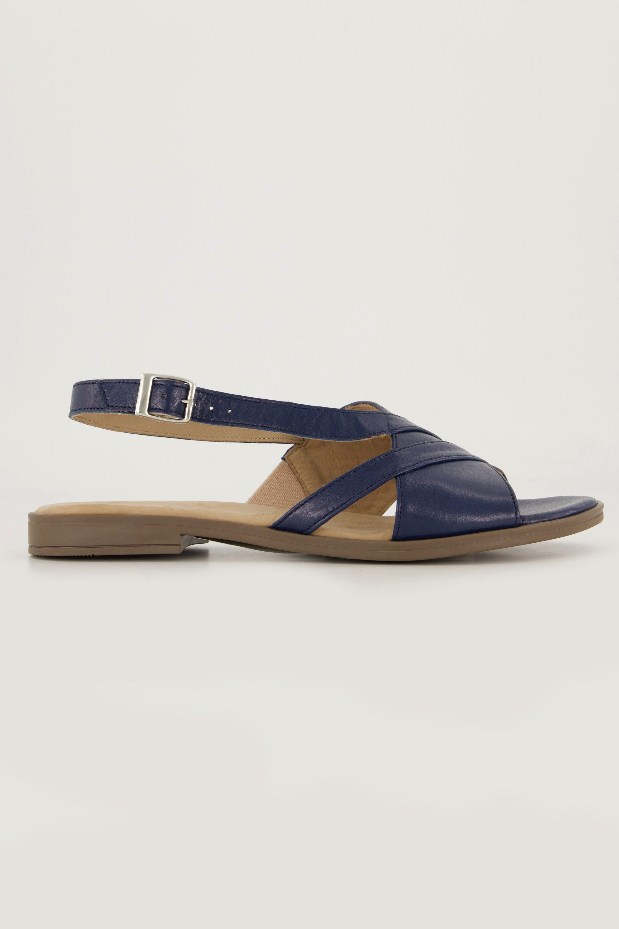 Ulla Popken Leder-Sandalen gekreuzte Riemen Weite günstig online kaufen