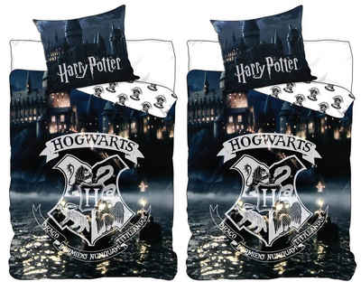 Bettwäsche »Harry Potter - Hogwarts - 2 x Wende-Bettwäsche-Set, 135x200 & 80x80«, Harry Potter, 100% Baumwolle