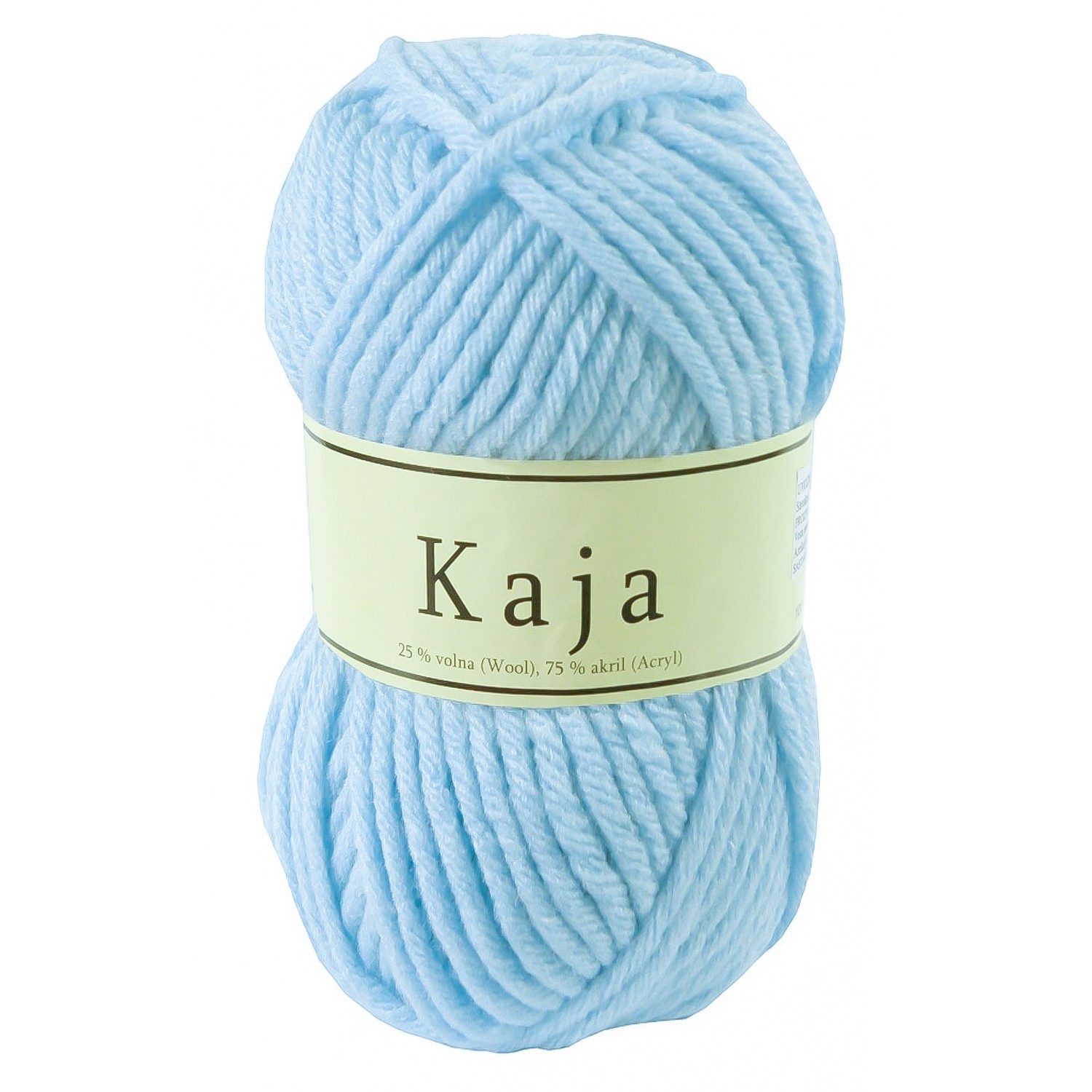 maDDma 100g Mützenwolle / Jackenstrickgarn KAJA, 25% Wolle Häkelwolle, 85 m, hellblau