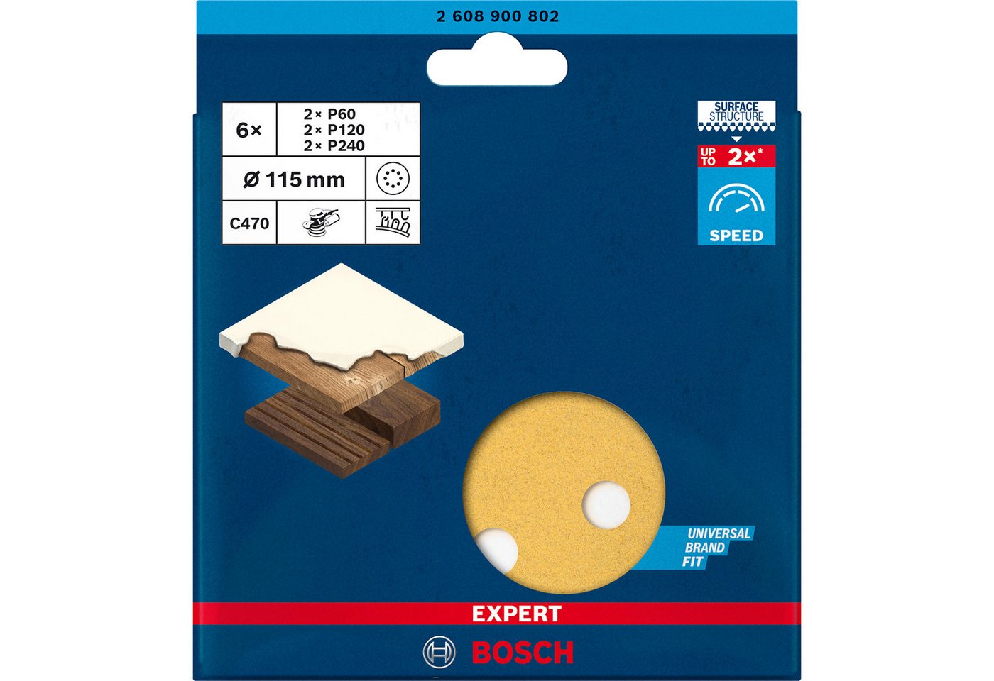 Thumbnail - Bosch Professional Schleifpapier Bosch Professional Expert C470 Schleifblatt-Set, Ø
