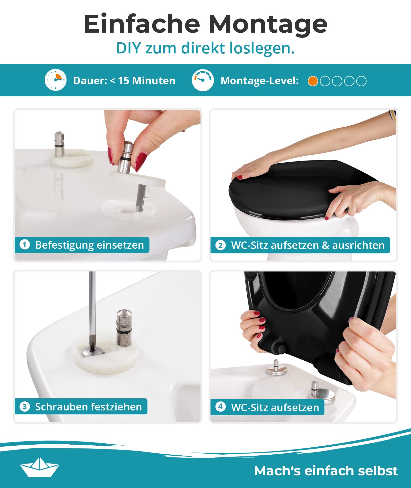 Calmwaters WC-Sitz Original, Premium, Made in EU, Absenkautomatik, bis 250 günstig online kaufen