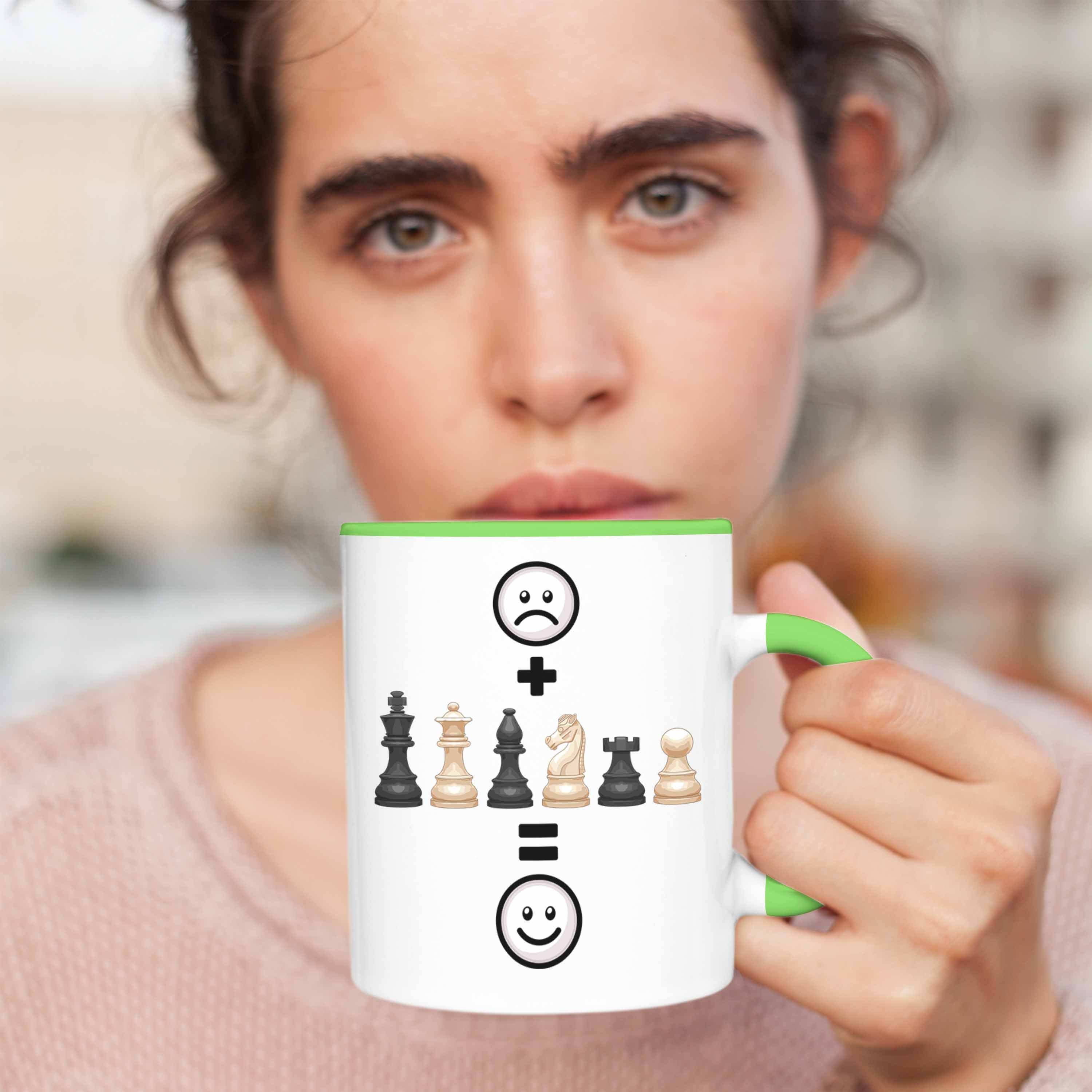 Trendation Tasse Schach für Grün Lustige Tasse Schach-Spieler Geschenk Geschenkid Geburtstag