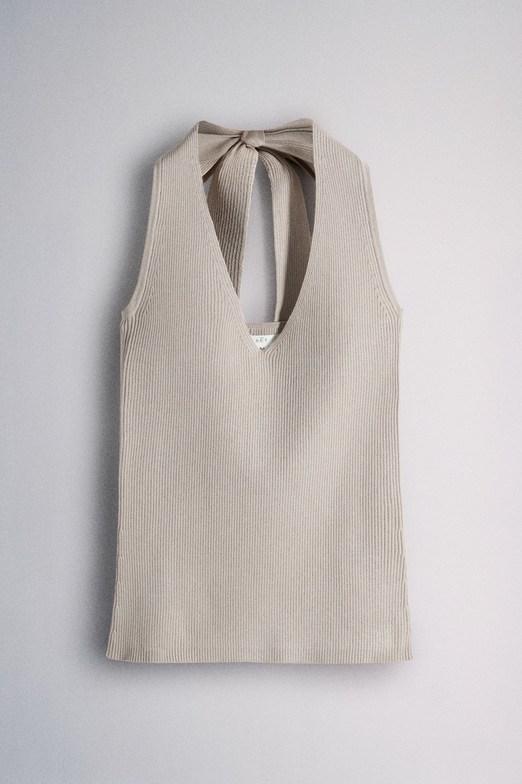 The Set Neckholdertop The Set Feinstrick-Neckholder-Oberteile, 2er-Pack (2-tlg)