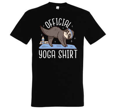 Youth Designz T-Shirt Official Yoga Herren Shirt mit lustigem Faultier Frontprint