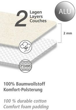 WENKO Bügelbrettbezug Alu XL, 100% Baumwolle, 140 x 48 cm