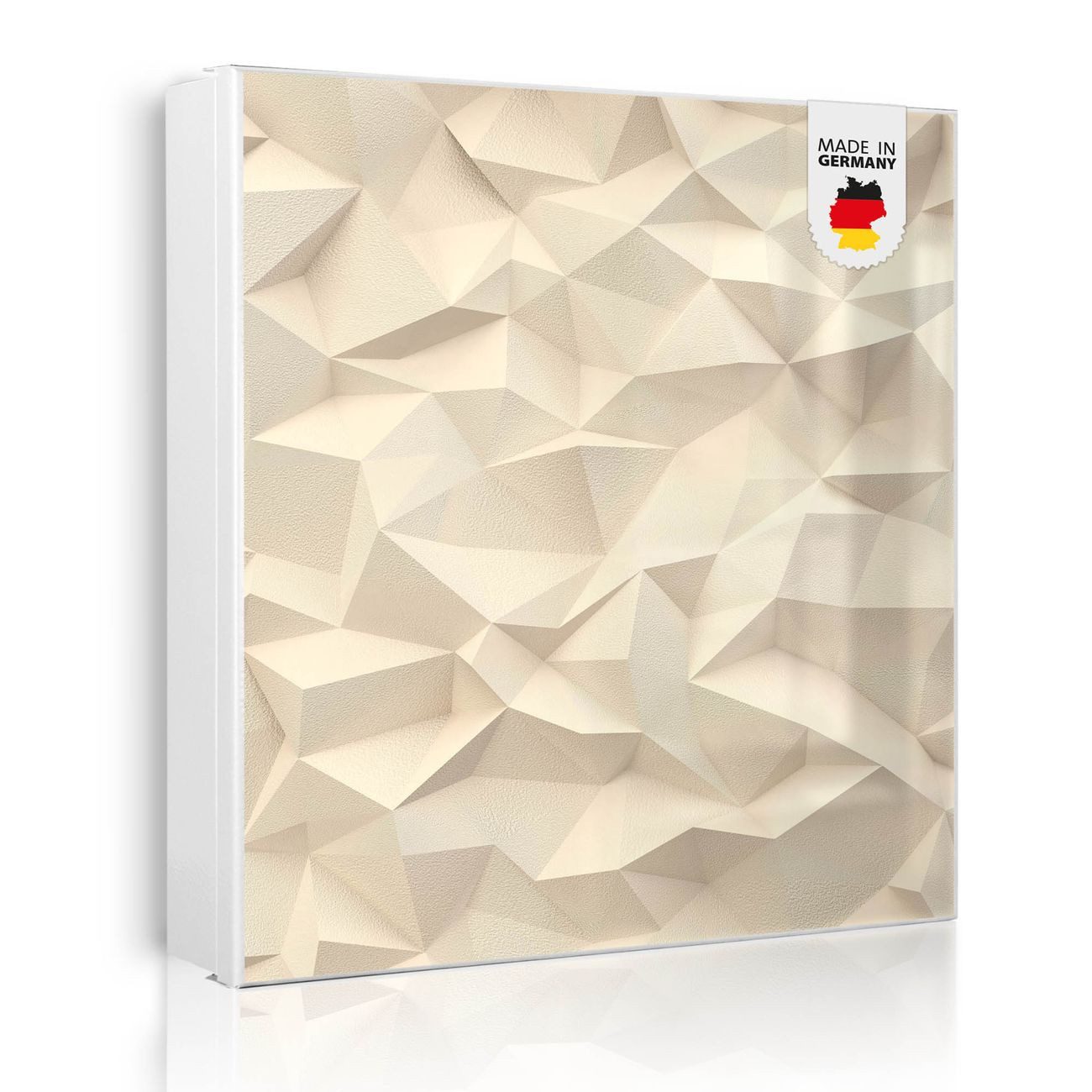 banjado Schlüsselkasten aus Metall mit Motiv Steinwand 2 (Stahl Gehäuse, mit 32 Haken, beschreibbar & magnetisch), 30 x 30 x 5 cm
