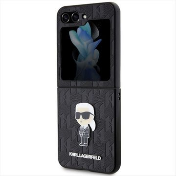 KARL LAGERFELD Smartphone-Hülle Karl Lagerfeld Samsung Galaxy Z Flip5 Hülle Saffiano Monogram Ikonik