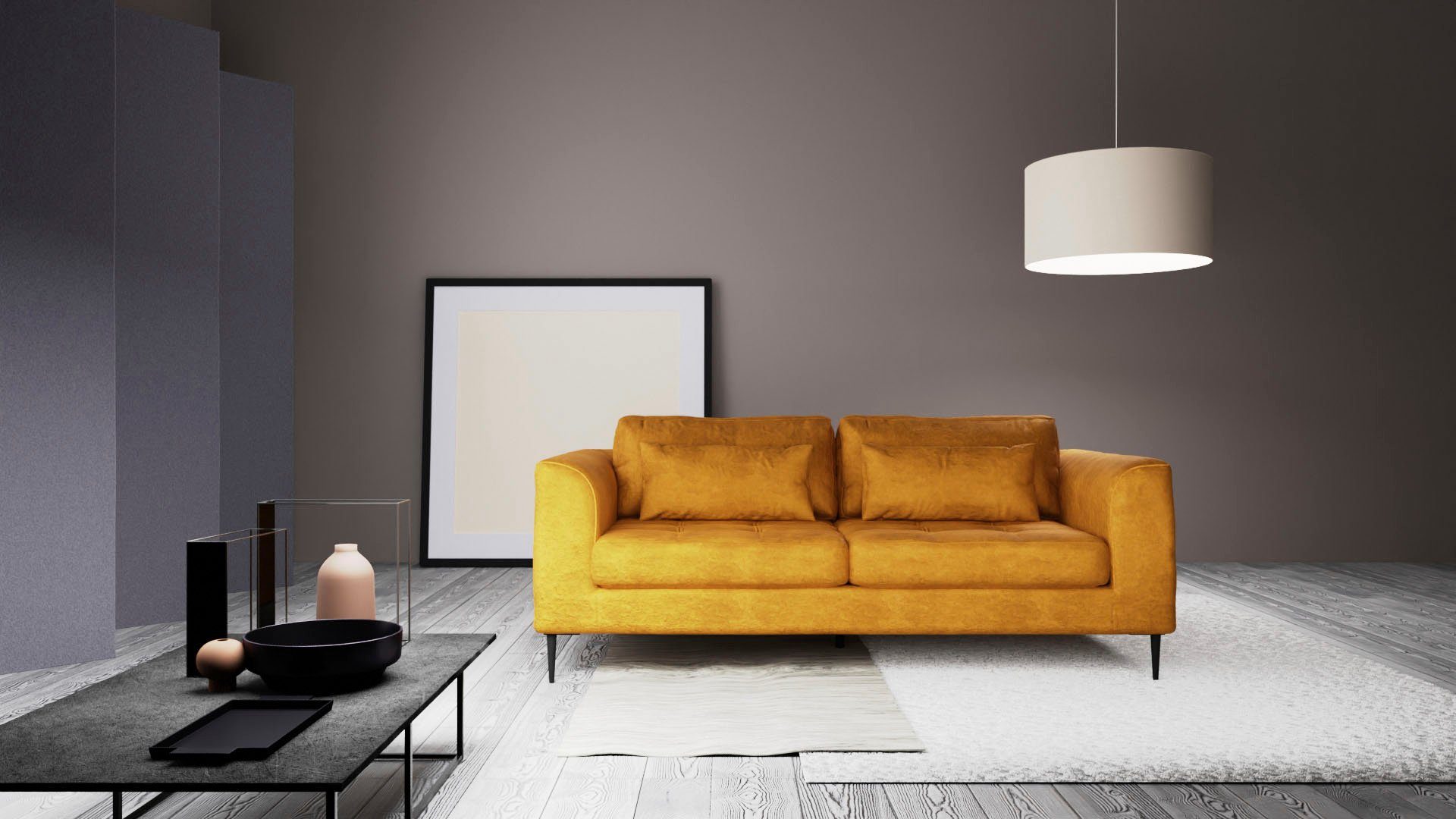 TRENDMANUFAKTUR 2-Sitzer Luzi, gemütlich und bequem, tolle Detailverabeitung, wahlweise mit Schlaffunktion und Bettkasten, inklusive Nierenkissen