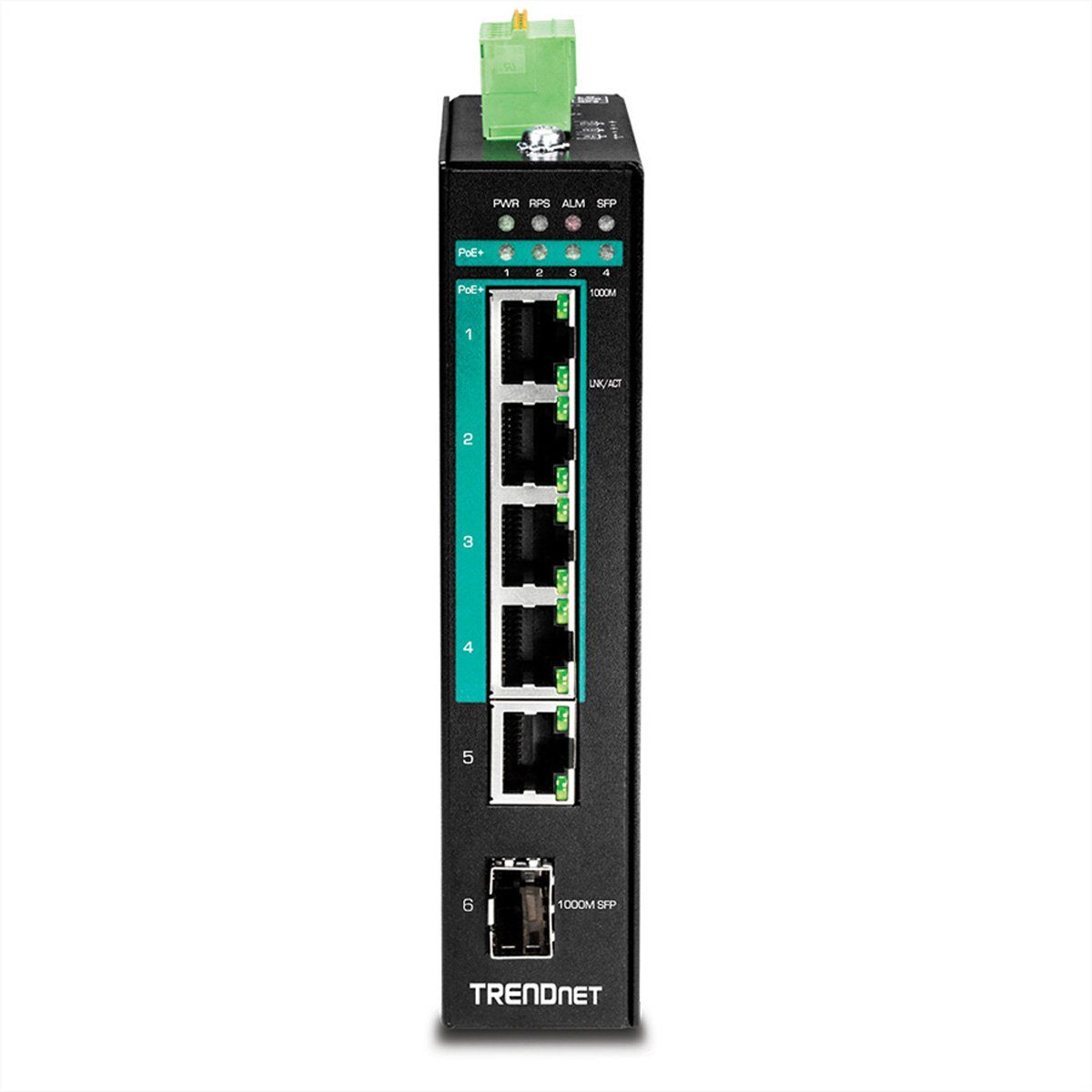 TRENDNET 5-PORT GGB POE+ DIN-RAIL SWITC Netzwerk-Switch