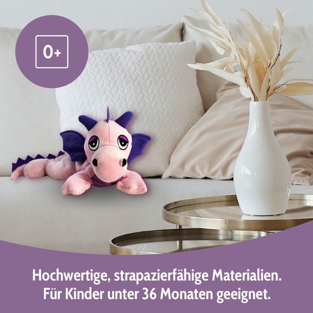 Habibi Plush Wärmekissen Habibi Plush Wärmekissen Stofftier Glücksdrache rosa