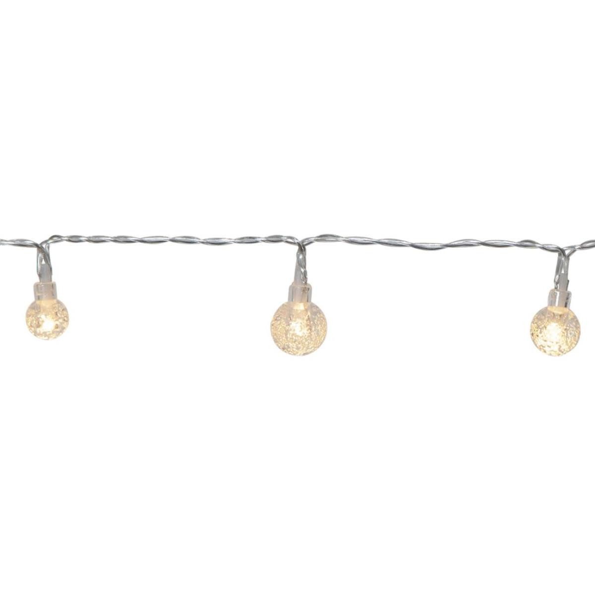 STAR TRADING LED-Lichterkette BERRY 50 transparente Mini Kugeln L: 5m Deko Lichterkette für Außen, 50-flammig