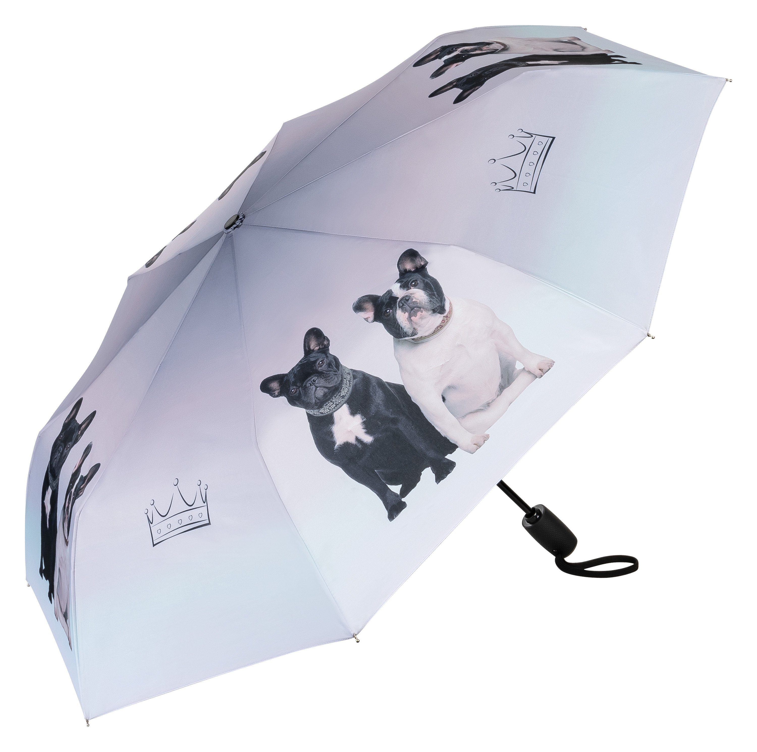 von Lilienfeld Taschenregenschirm Motivschirm Französische Bulldoggen Hunde  Auf-Zu-Automatik, Hundemotiv | Stockschirme