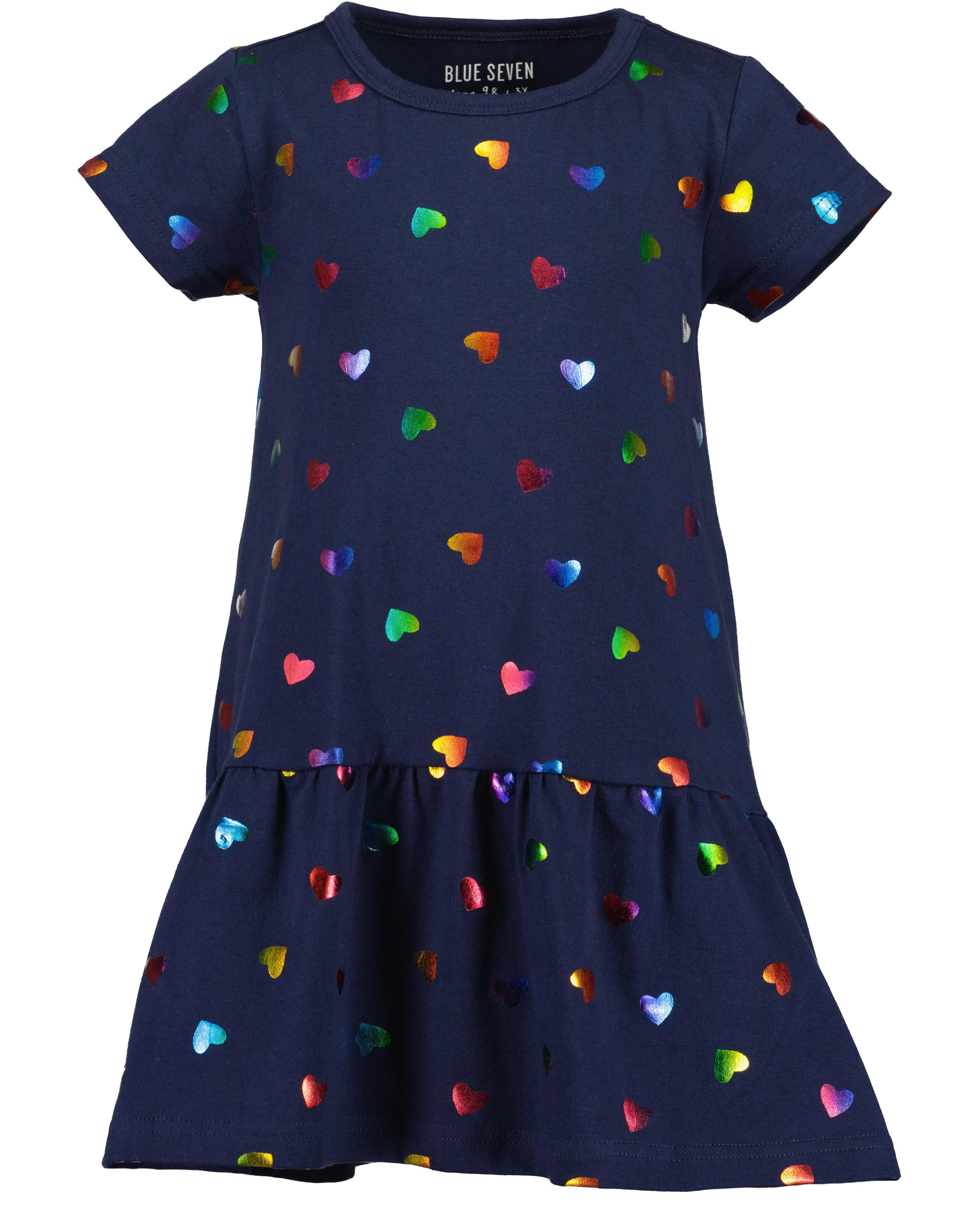 Blue Seven Jerseykleid (1-tlg) im tollem Herzchen-Folien-Alloverprint