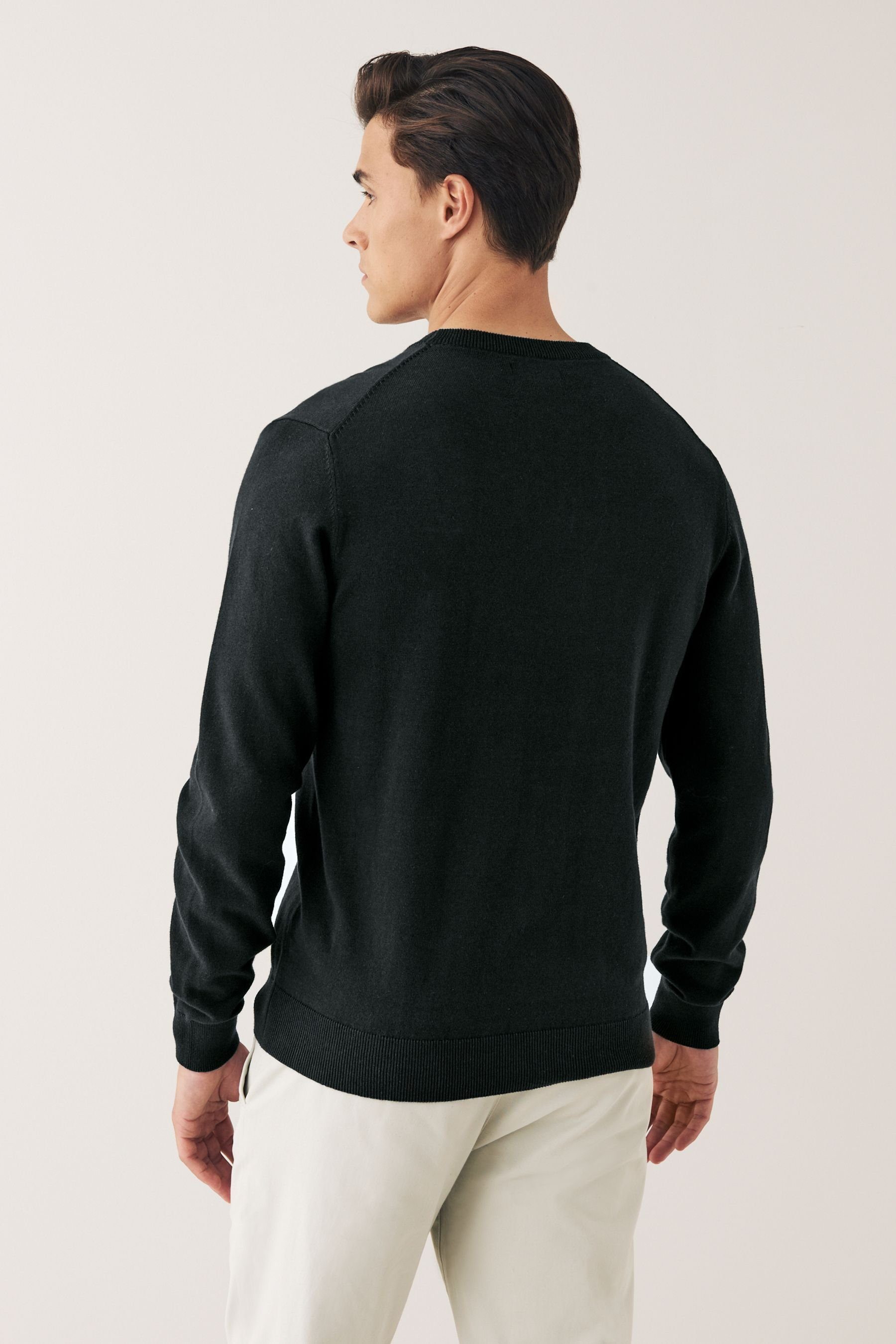 Next Rundhalspullover Pullover aus reiner Baumwolle günstig online kaufen