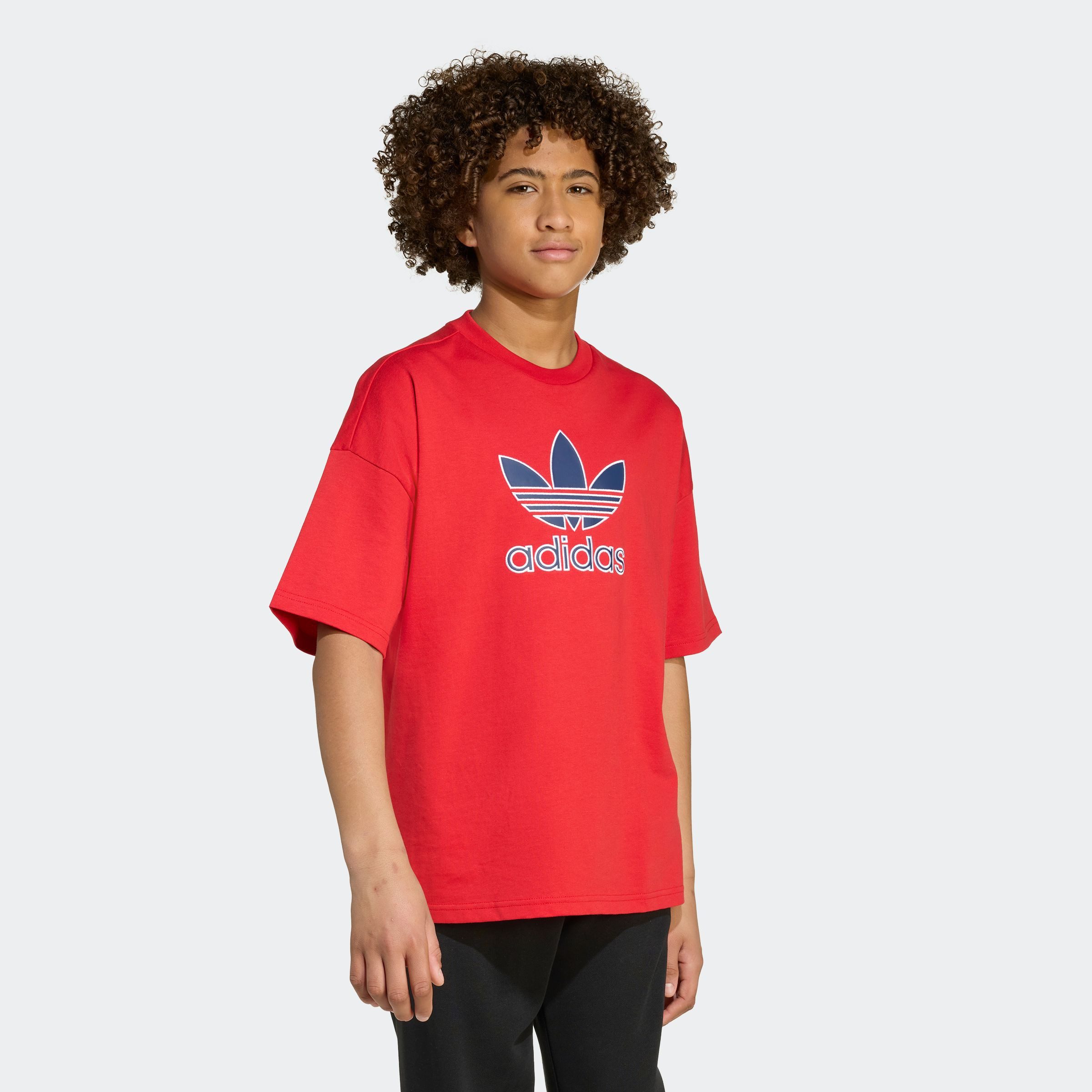 adidas Originals T-Shirt OVERSIZE TREFOIL lockerer und lässiger Schnitt, für Kinder, mit großem Trefoil-Logo