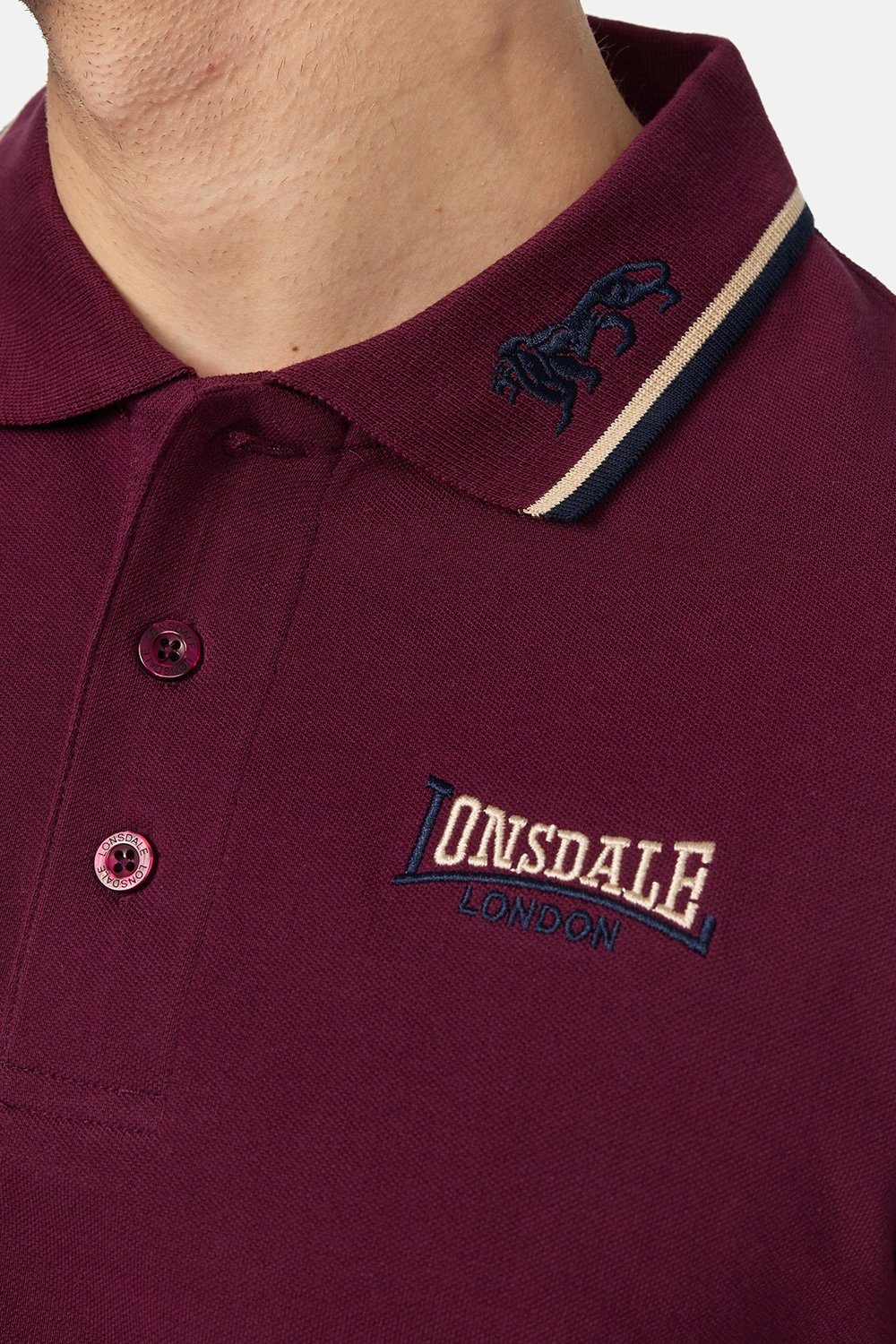 Lonsdale Oxblood LION Poloshirt