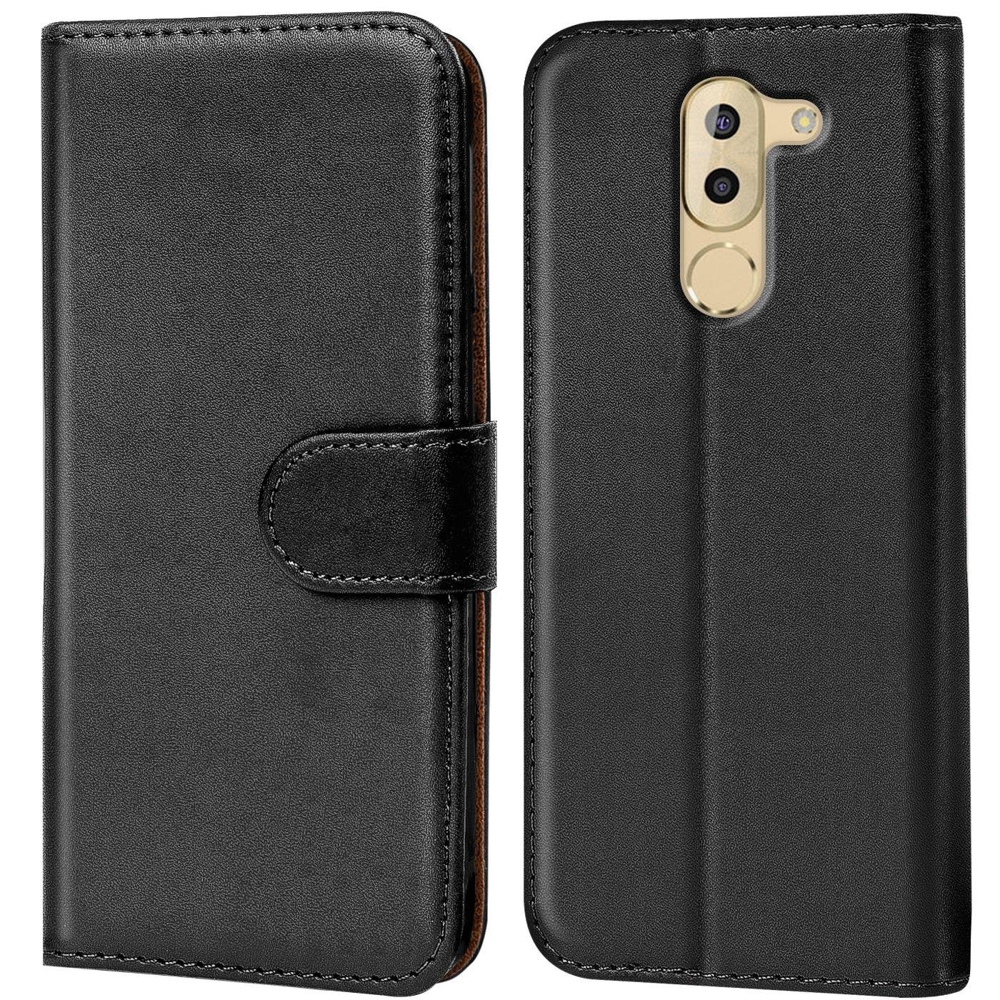 CoolGadget Handyhülle Wallet Klapp Tasche Book Case für Honor 6X 5,5 Zoll, Hülle Klapphülle Flip Cover Etui Schutzhülle