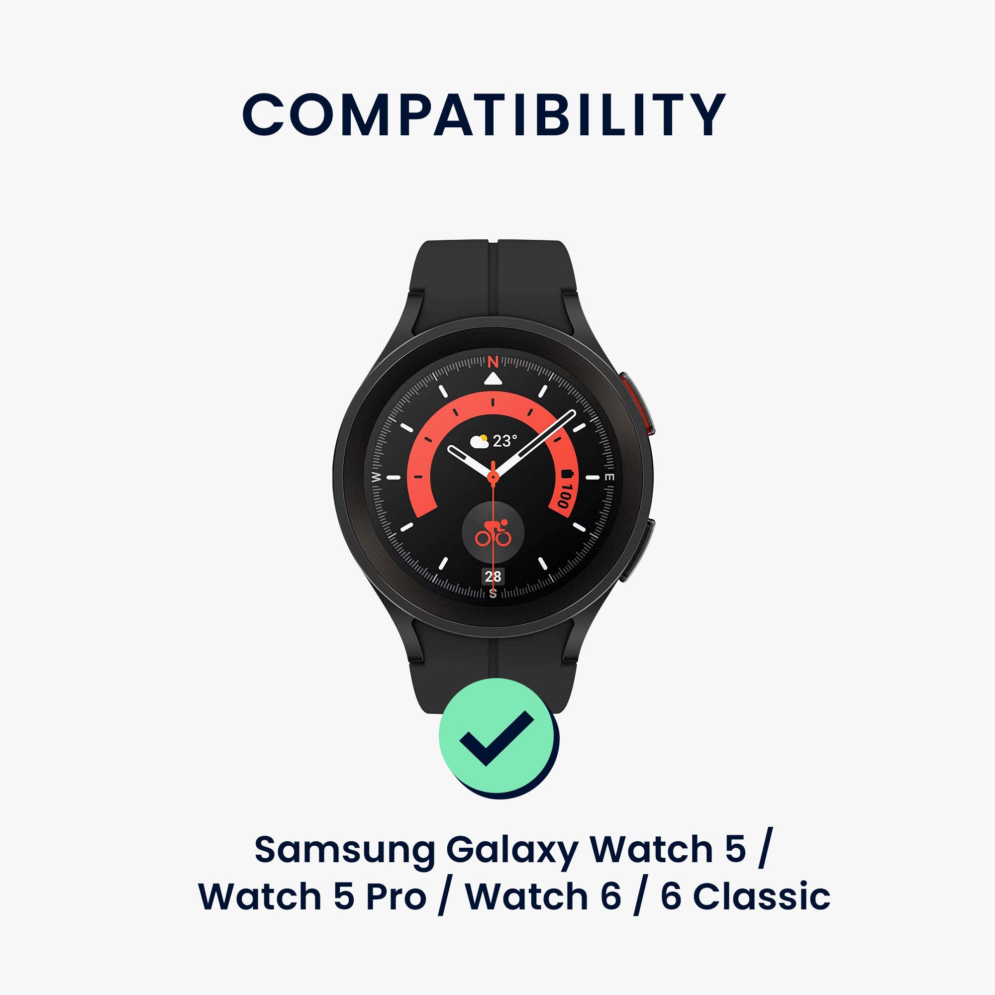 kwmobile Adapter mit 20mm Bandbreite Samsung Galaxy Watch 5 / Watch 5 Pro / Smartwatch, 4-tlg., Uhrenarmband Smartwatch Armband Anschlussadapter Set aus Metall