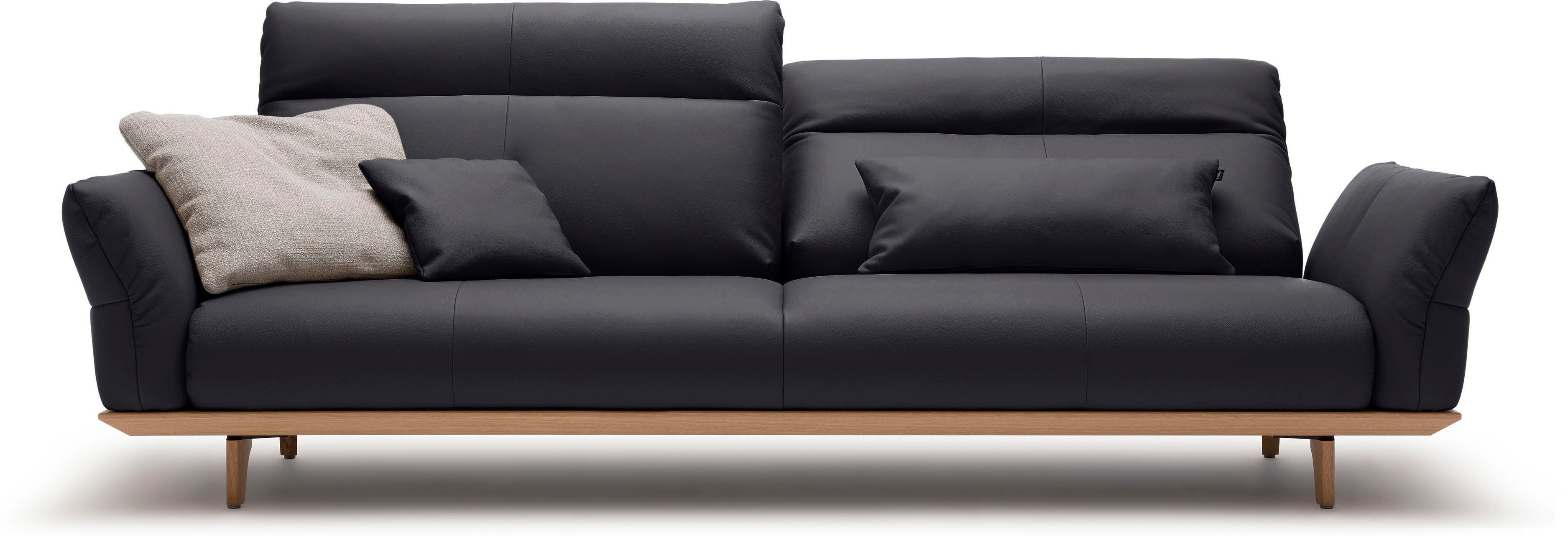Creation BY ROLF BENZ 4-Sitzer CR.460 Designsofa, erstklassiger Sitzkomfort, verst. Rückenlehne, Sockel in Eiche, Füße Eiche natur, Breite 248 cm