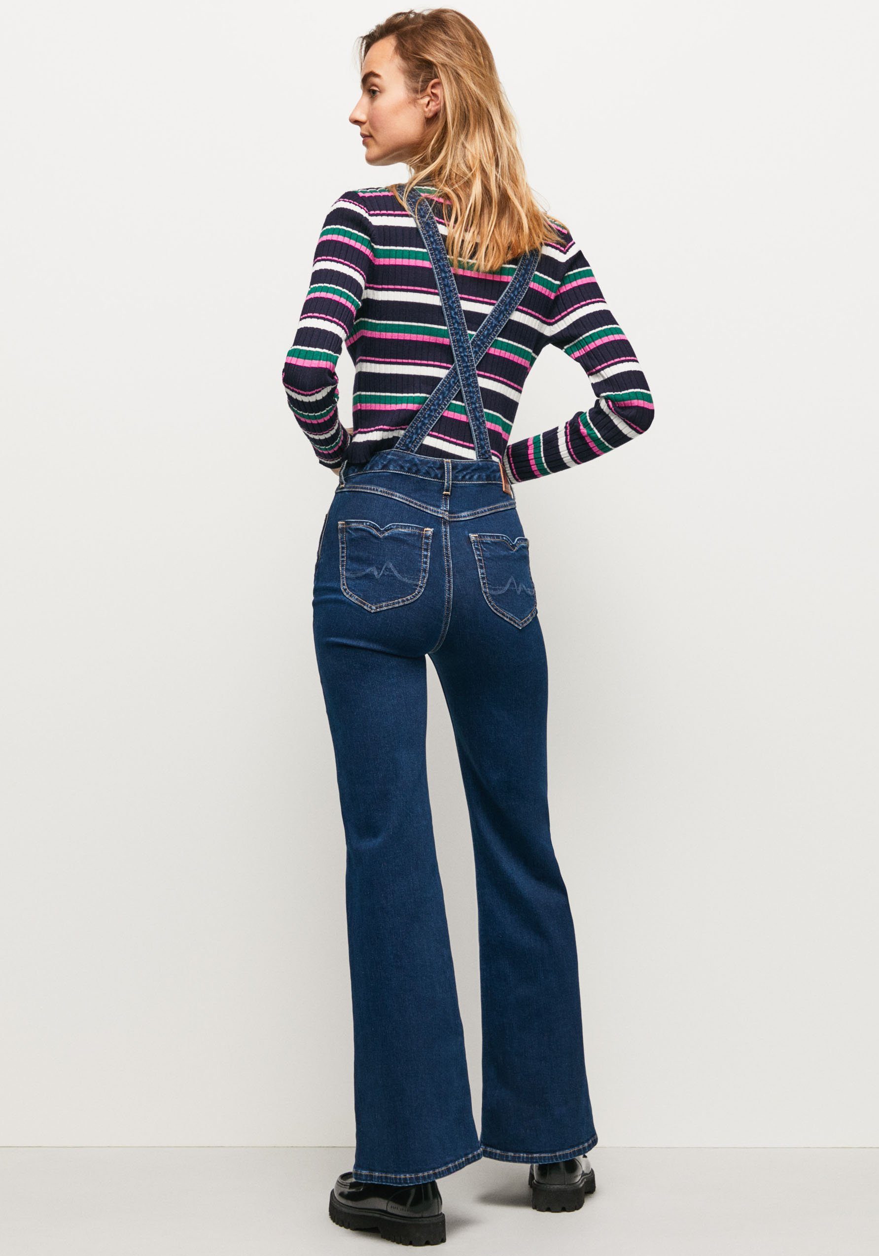 Pepe Jeans Overall »EVERLY« in elastischem Denim mit ausgestelltem Bein und  verstellbaren Trägern online kaufen | OTTO