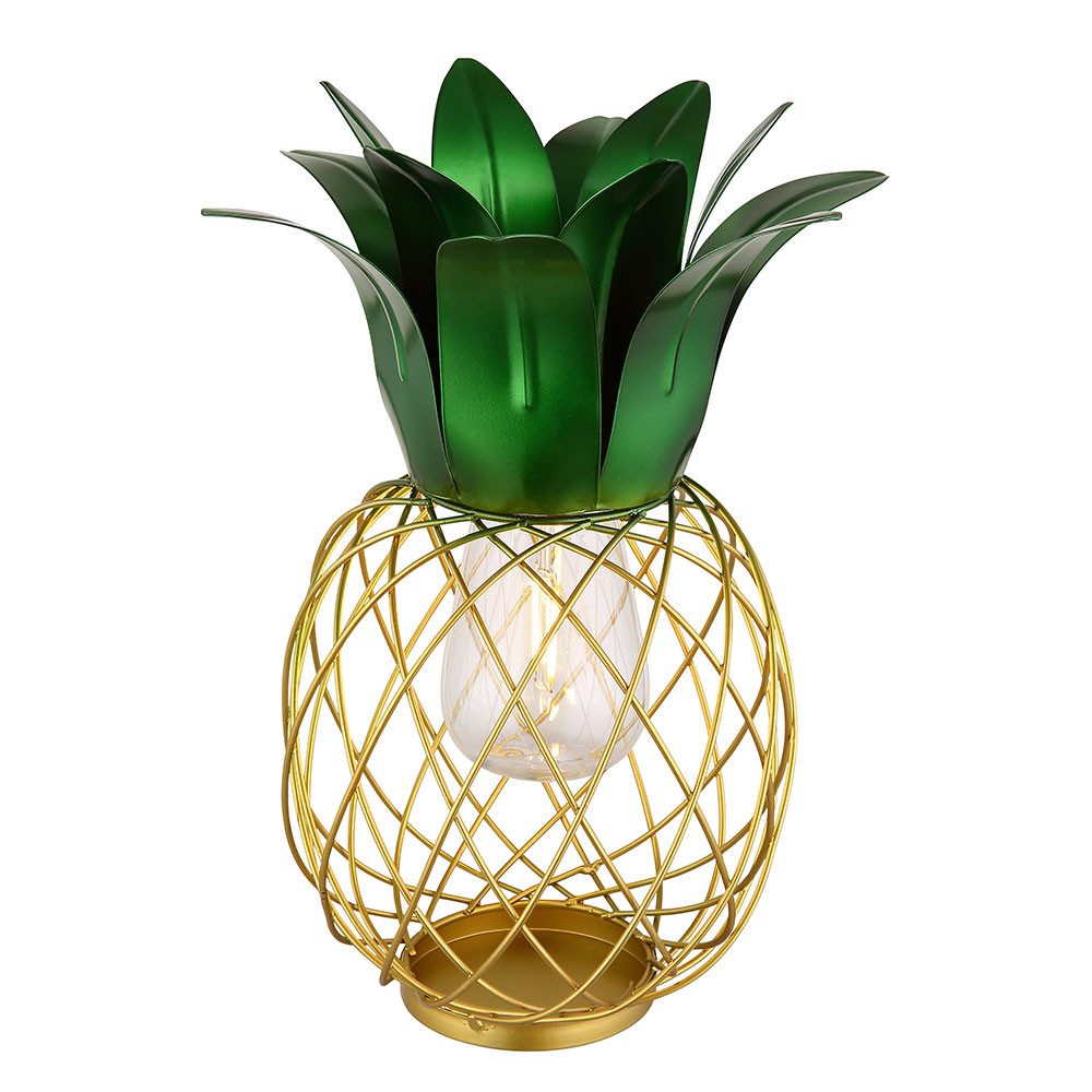 GLOBO LIGHTING LED Solarleuchte, LED-Leuchtmittel fest verbaut, Warmweiß, Solarleuchte LED Außenleuchte Gartendeko Ananas IP44 Wegeleuchte H 28