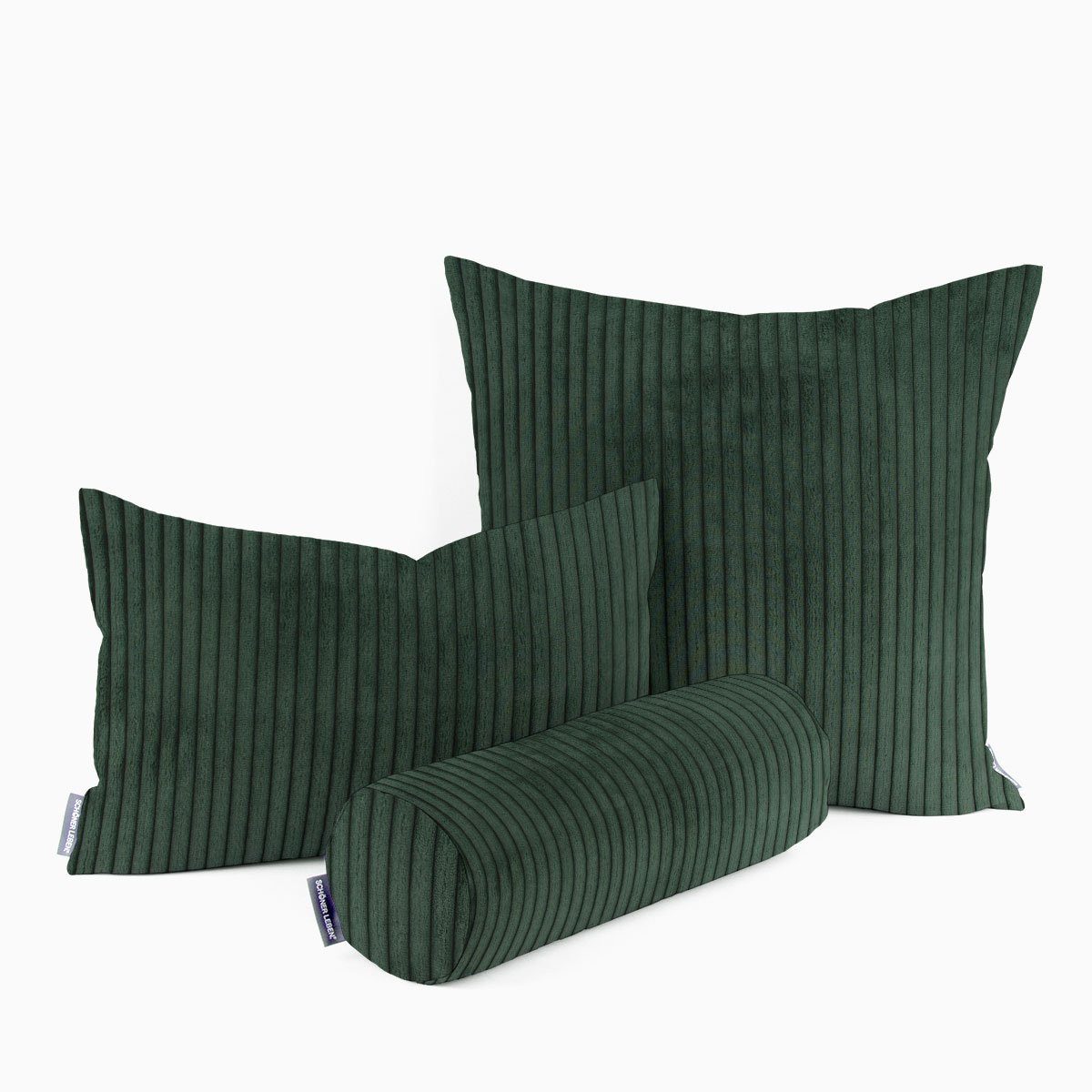 SCHÖNER LEBEN. Dekokissen Kissenhülle Breitcord Baby Rib grün div Größen vo günstig online kaufen