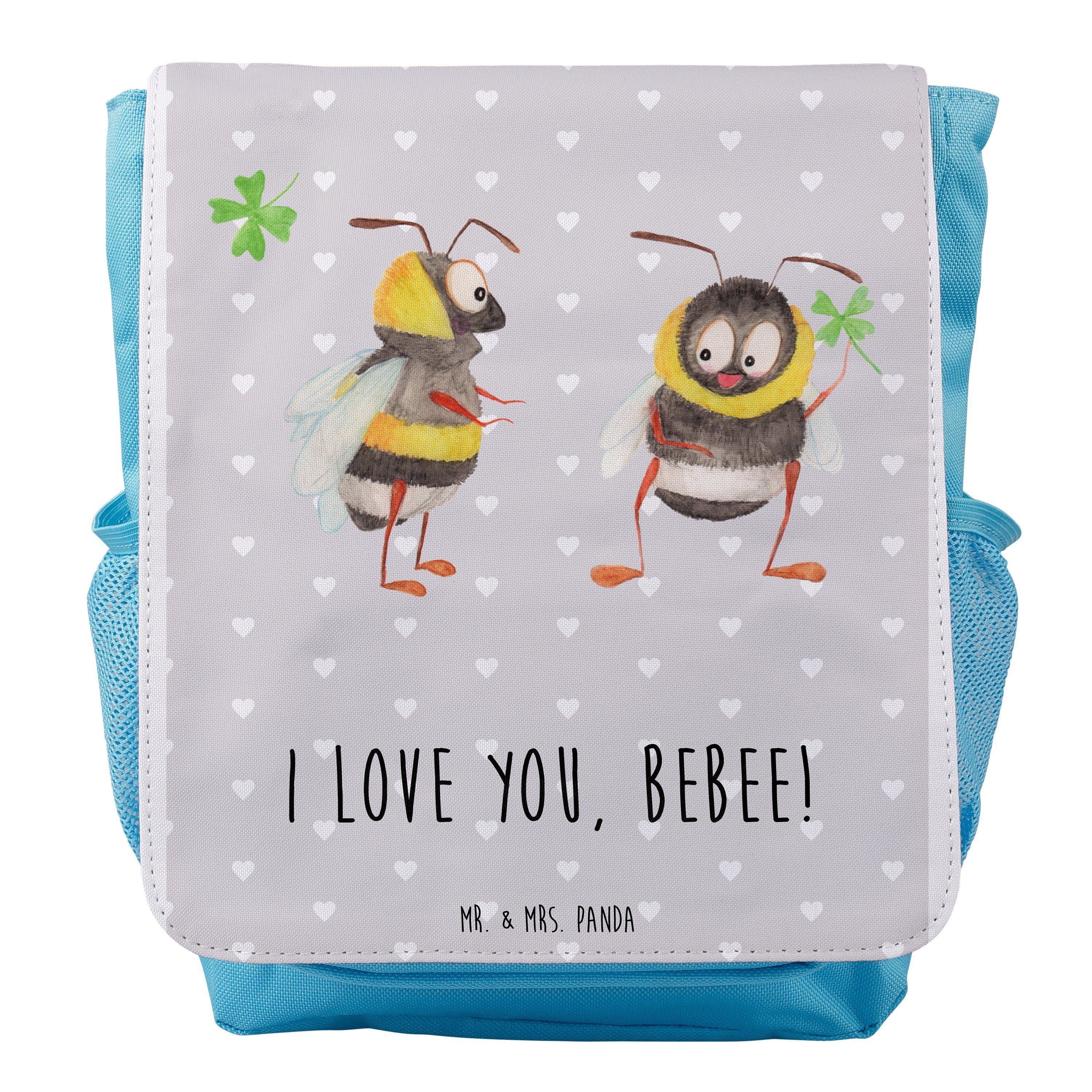 Mr. & Mrs. Panda Bienen Paar Geschenk, Fra Kinderrucksack Geschenk - Pastell Hochzeitstag, für - Grau