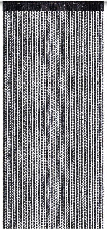 Vorhang, Arsvita, Kräuselband (1 St), transparent, Fadengardine mit  Stangendurchzug und Metallic-Streifen 140cm x250cm (BxL)
