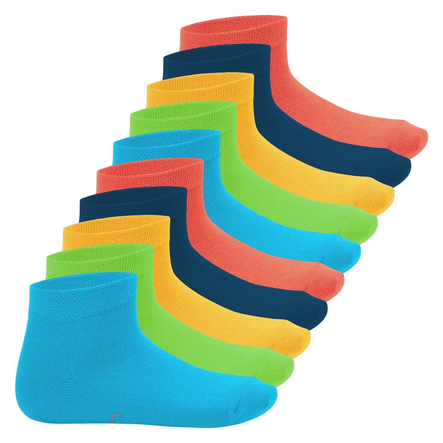 Footstar Kurzsocken Sneak it! Kinder Kurzschaft Socken (10 Paar) Mädchen & Jungen Trendfarben