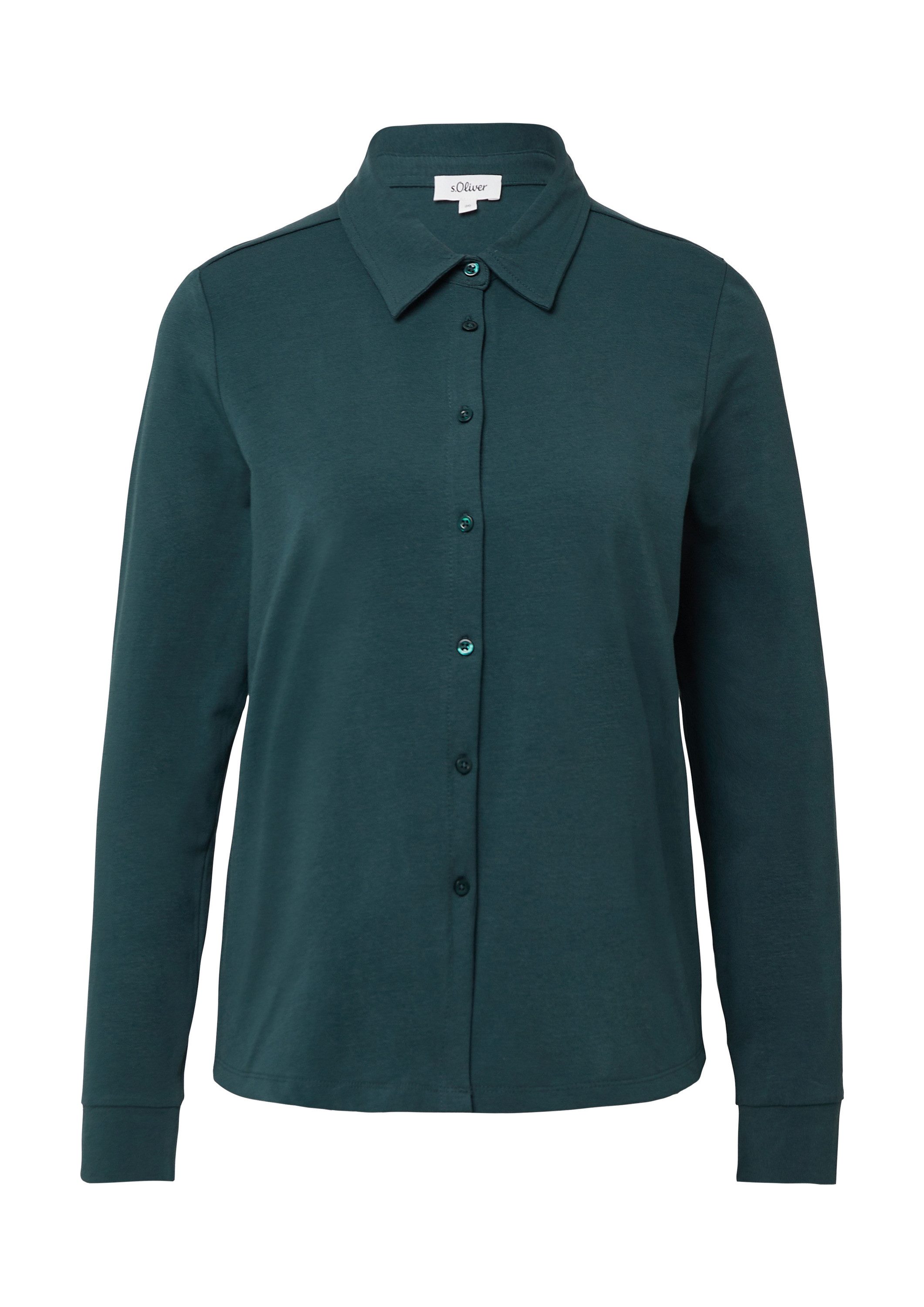 s.Oliver Langarmshirt T-Shirt Elastische Jerseybluse (1-tlg) günstig online kaufen