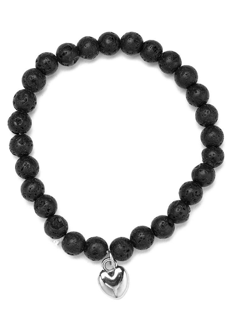 Firetti Armband Schmuck Geschenk Armschmuck Armkette Edelstein Lavastein, Made in Germany - mit Lavastein