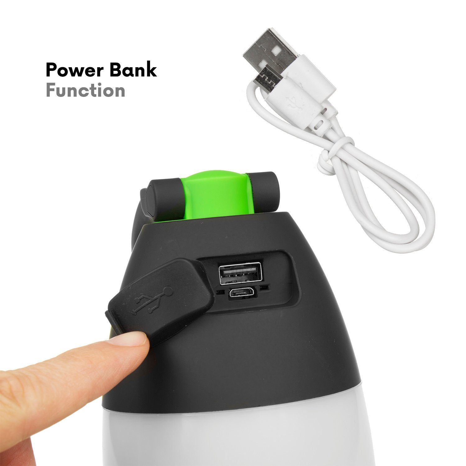Maclean LED Taschenlampe Taschenlampe, Powerbank-Funktion Camping MCE298, 3in1 - Multifunktion