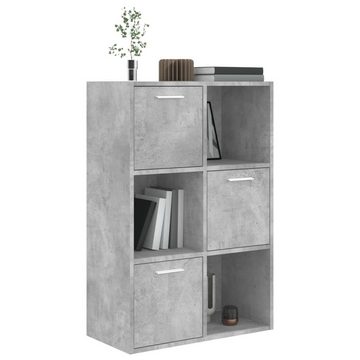 furnicato Bücherregal Lagerschrank Betongrau 60x29,5x90 cm Holzwerkstoff