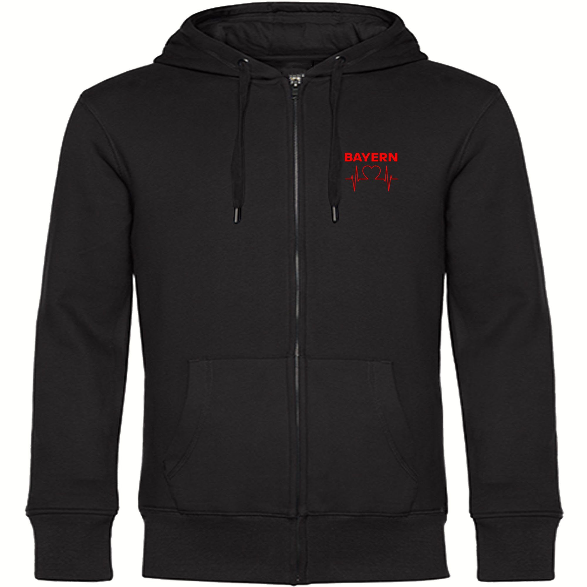 multifanshop Kapuzensweatjacke Bayern - Herzschlag - Sweat