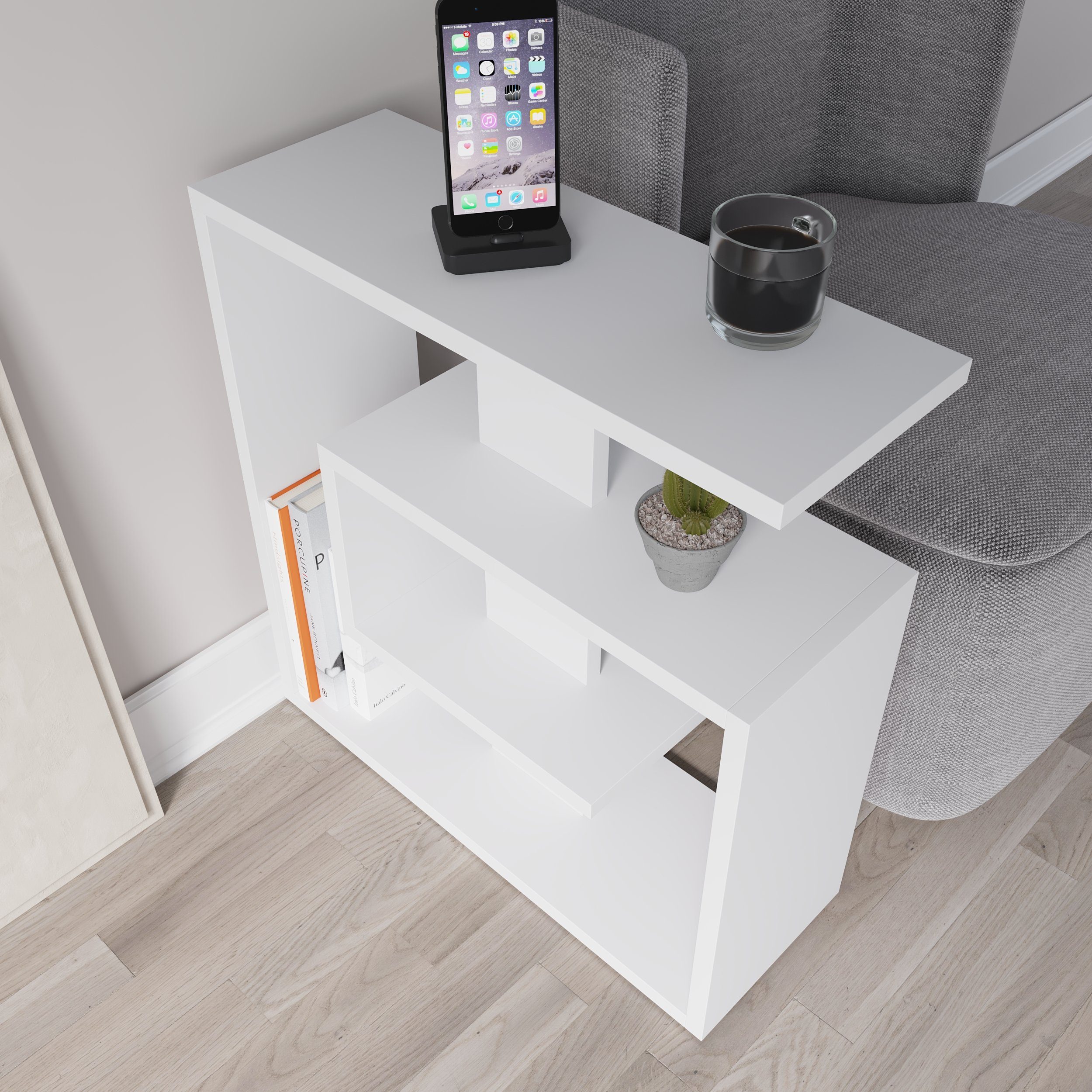Decortie Beistelltisch Saly, Moderner Beistelltisch, 55 x 20 x 57 cm