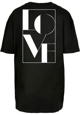 Merchcode T-Shirt Merchcode Damen Ladies Love Oversized Boyfriend Tee (1-tlg)