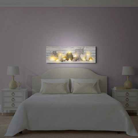 Art for the home LED-Bild Cosy Home, (1 St), LED Leinwandbild 90x30cm